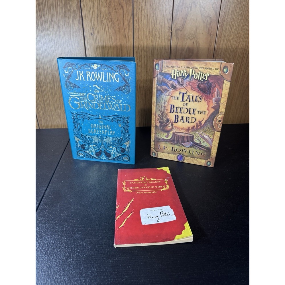 JK Rowling Book Lot Of 3, Fantastic beasts, Journal, Tales‎ Of Beedle The bard